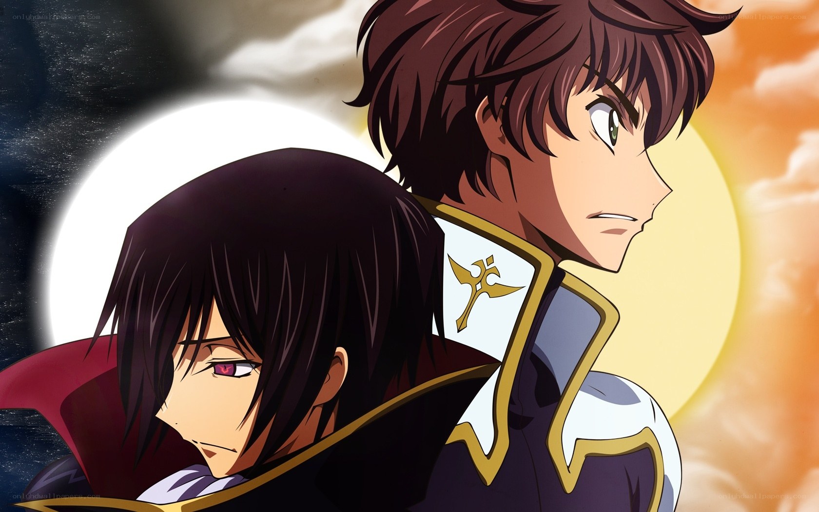 Anime characters in dramatic pose