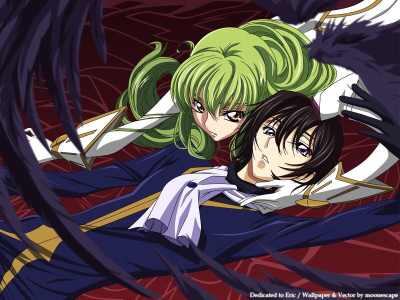 Anime characters in dramatic pose