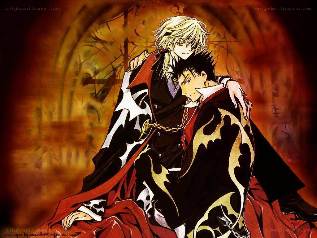 anime characters in dramatic pose