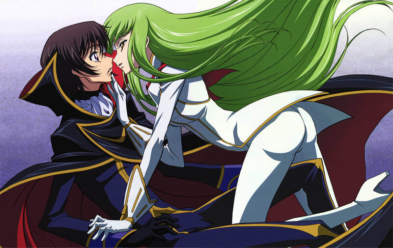 anime characters in dramatic pose