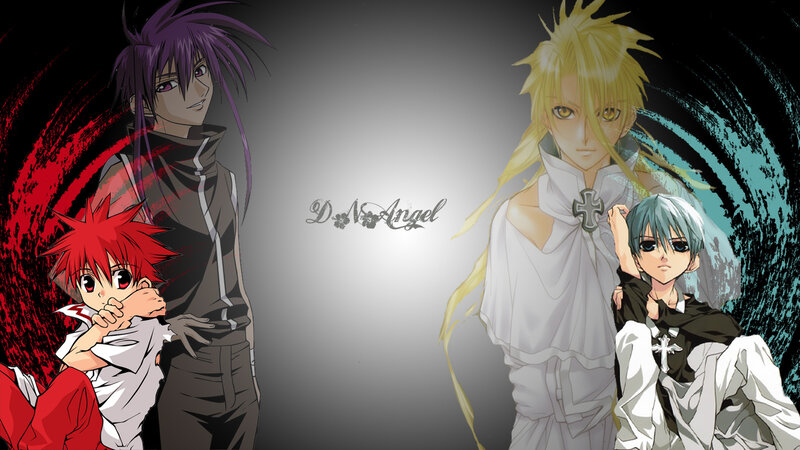 Anime Characters in Dramatic Pose — Black