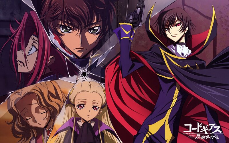 Anime Characters in Dramatic Pose — Purple, Gun