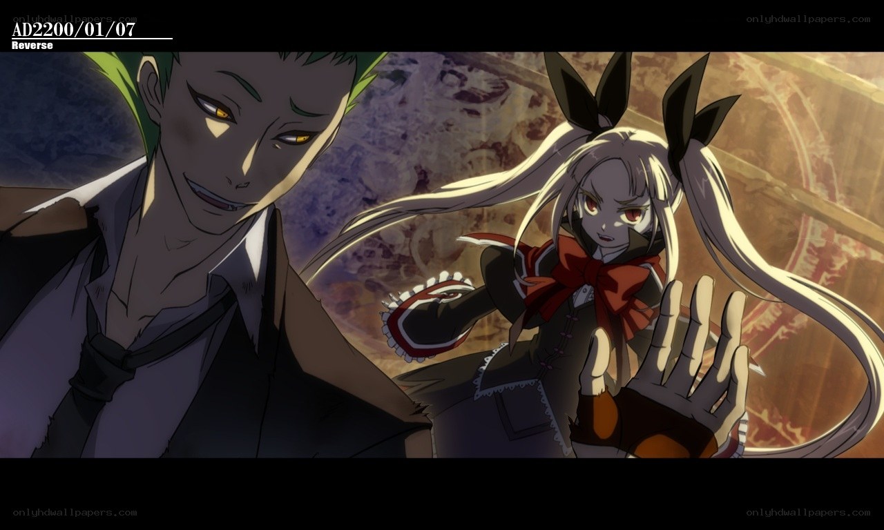 Anime characters in dramatic scene