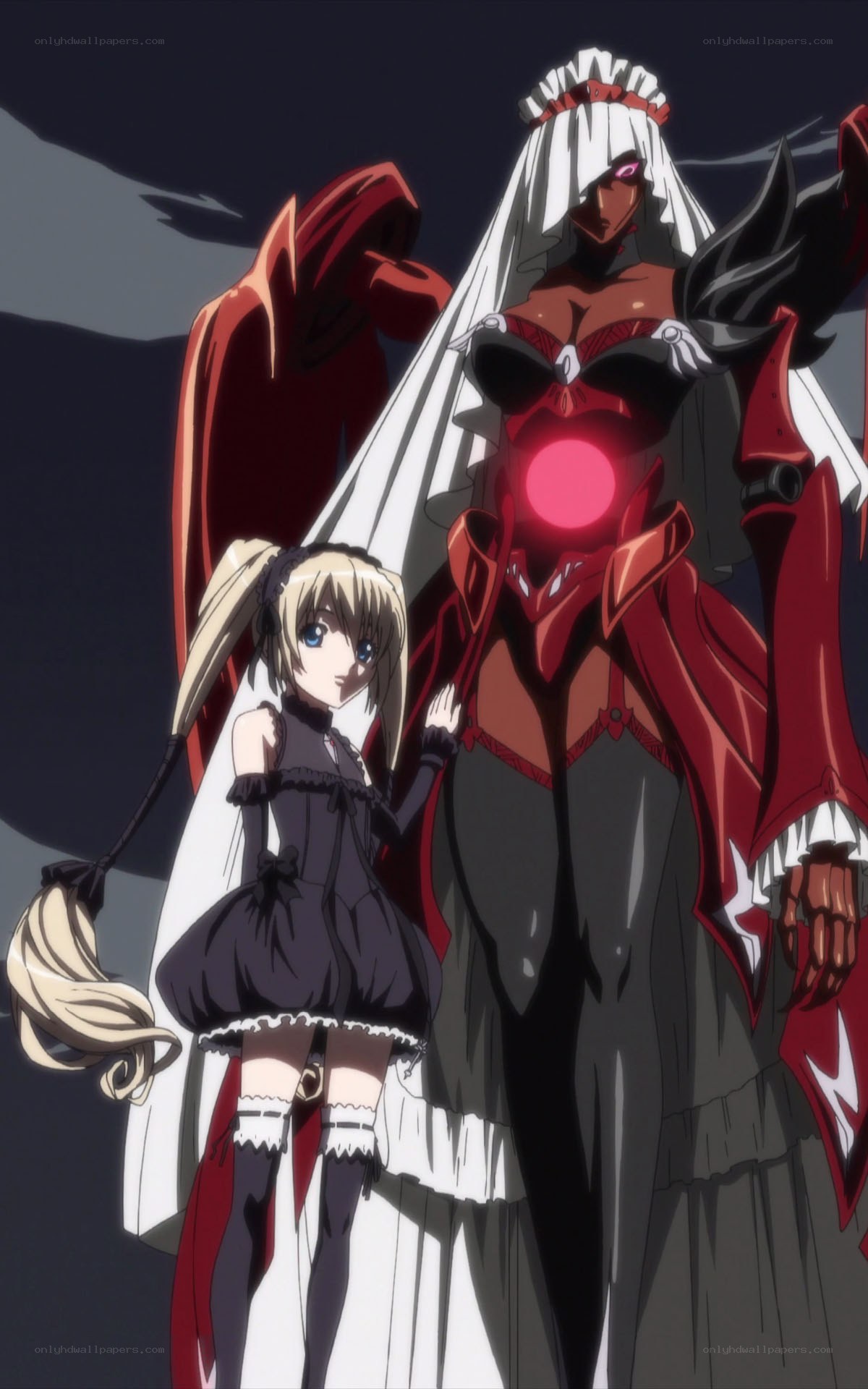 anime characters in dramatic scene