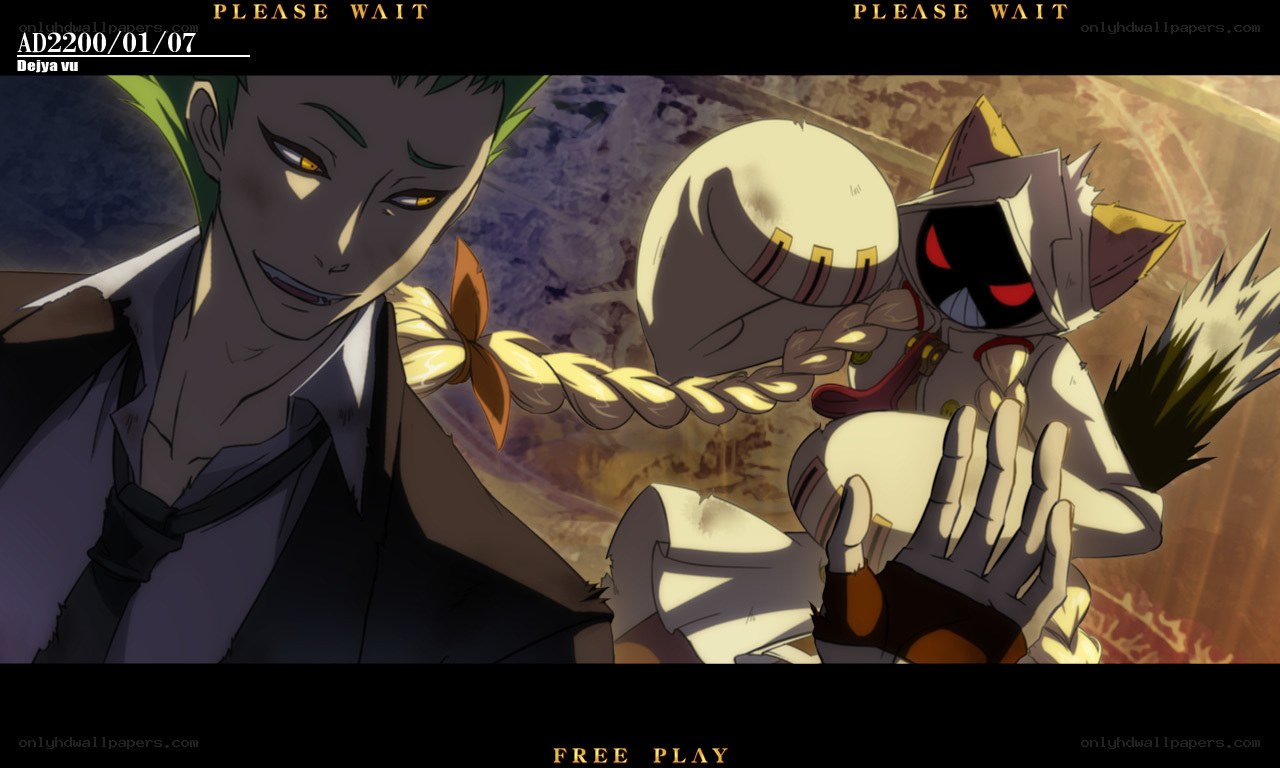 anime characters in dramatic scene