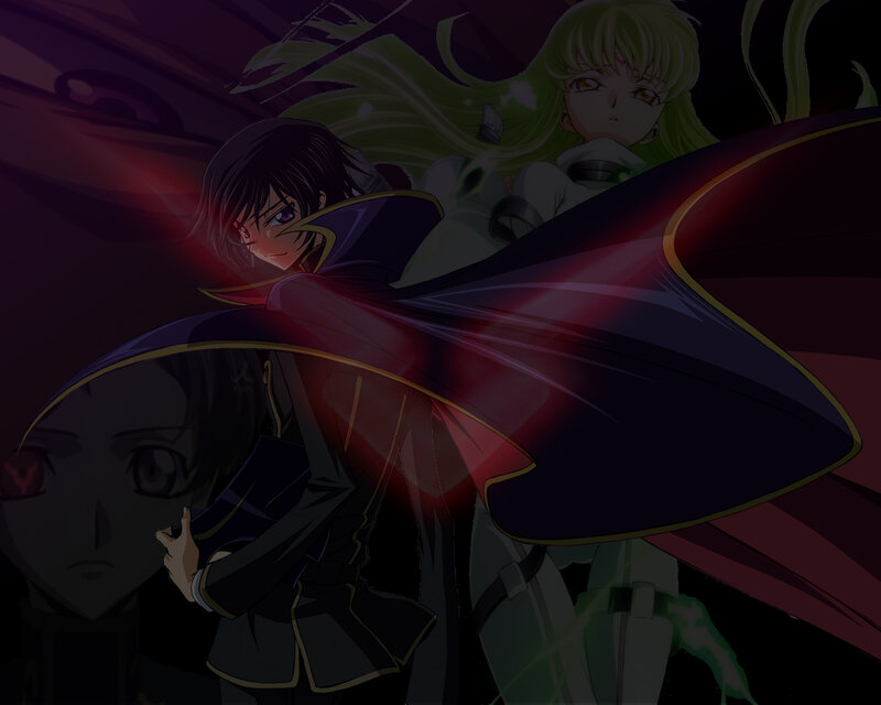 anime characters in dramatic scene