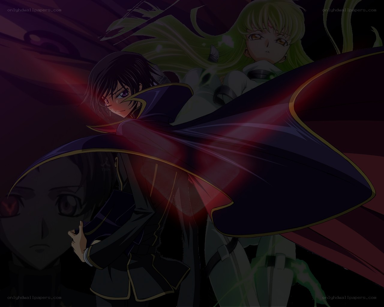 anime characters in dramatic scene