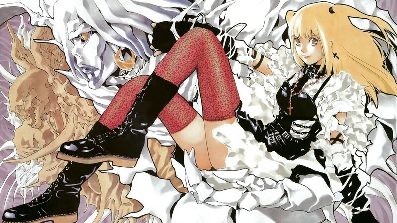 anime characters in dramatic scene