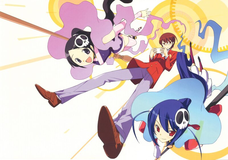 Anime characters in dynamic action