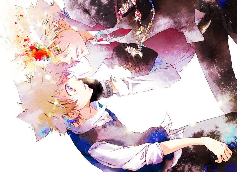 Anime characters in dynamic action