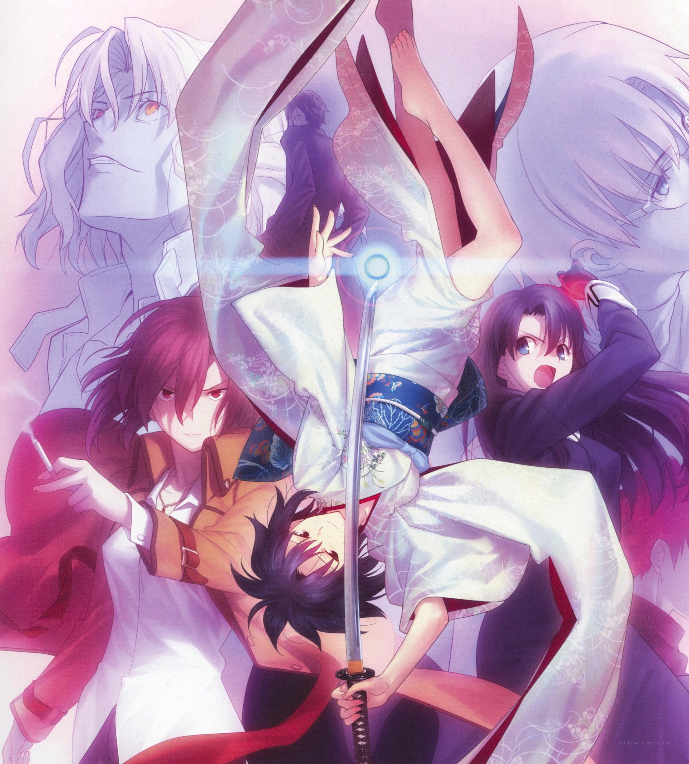 Anime characters in dynamic action