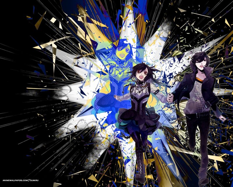 Anime characters in dynamic action scene