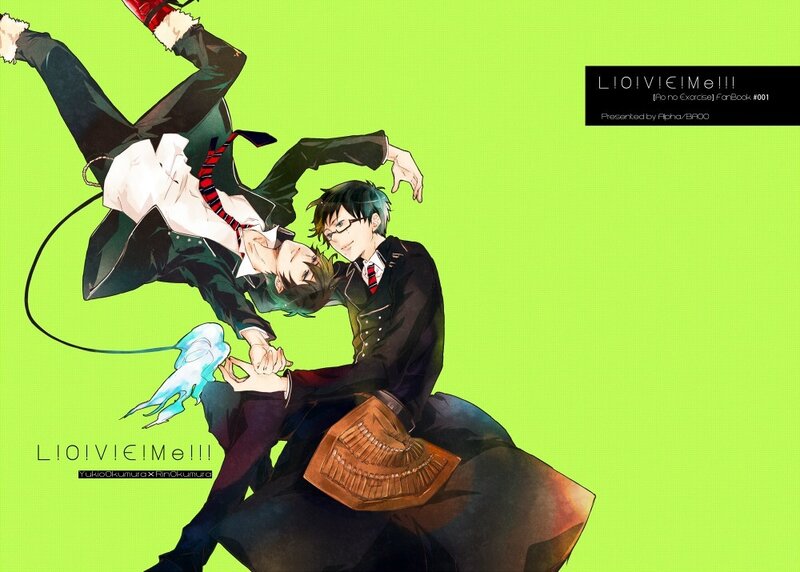 Anime characters in dynamic pose