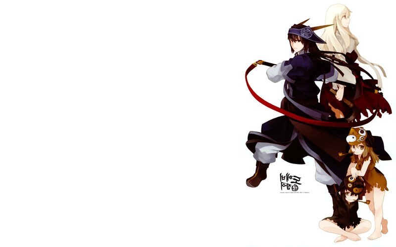 anime characters in dynamic pose