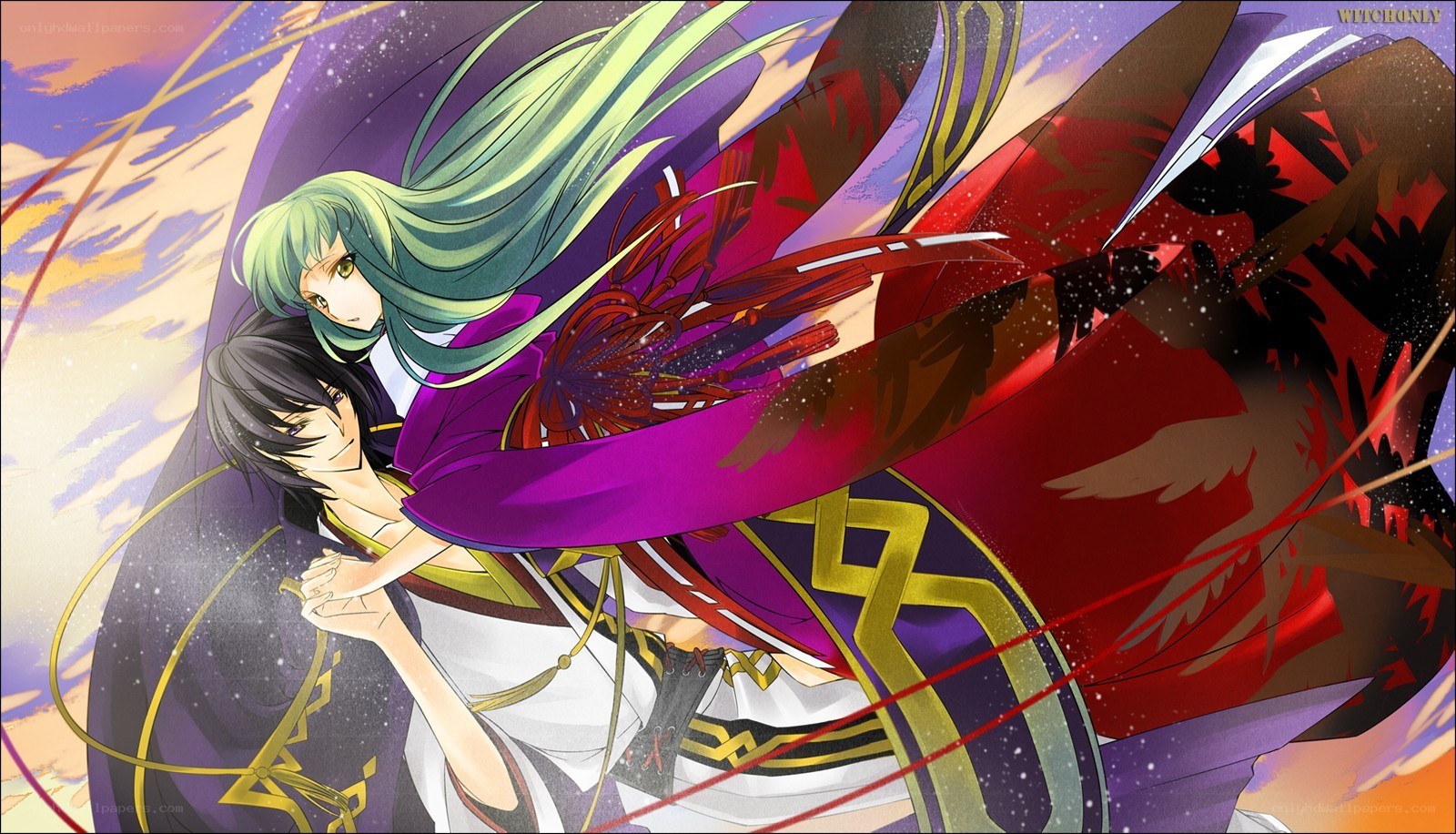 anime characters in dynamic pose