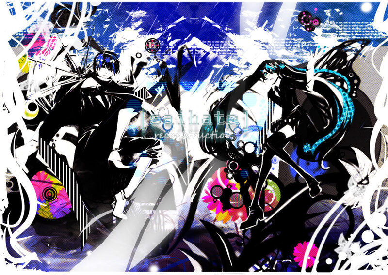 Anime characters in dynamic pose