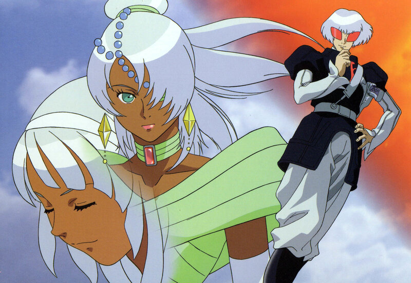 Anime characters in dynamic pose