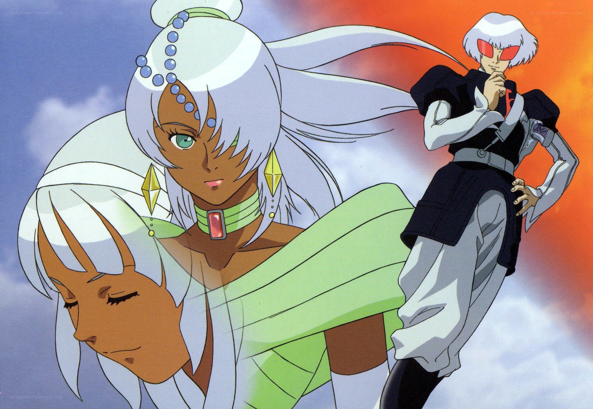 Anime characters in dynamic pose