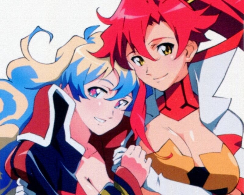 anime characters in dynamic pose