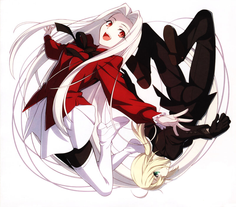 Anime characters in dynamic pose