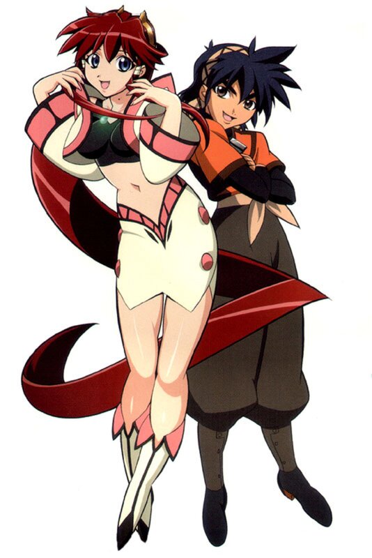 Anime characters in dynamic pose