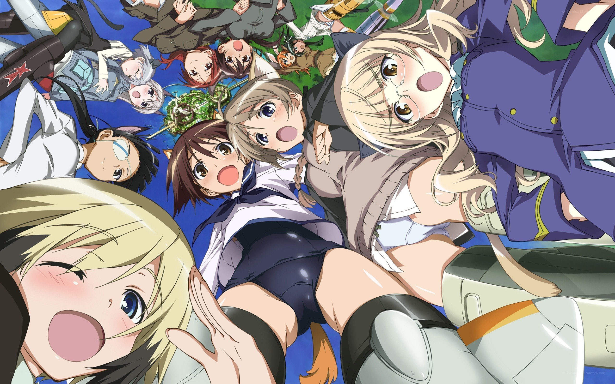 anime characters in dynamic pose