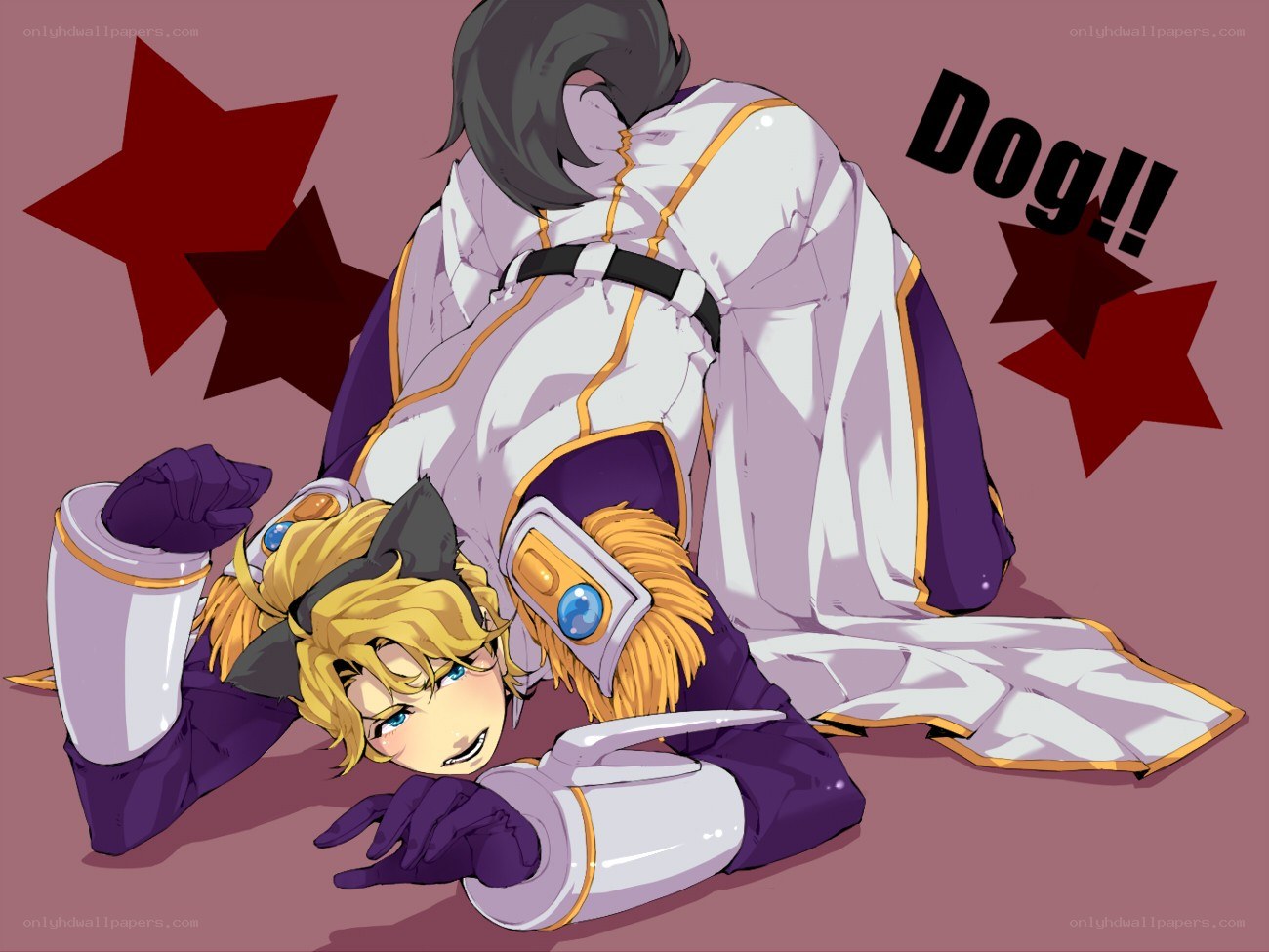 Anime characters in dynamic pose