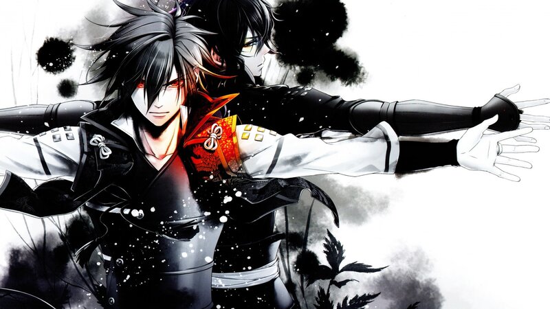 anime characters in dynamic pose