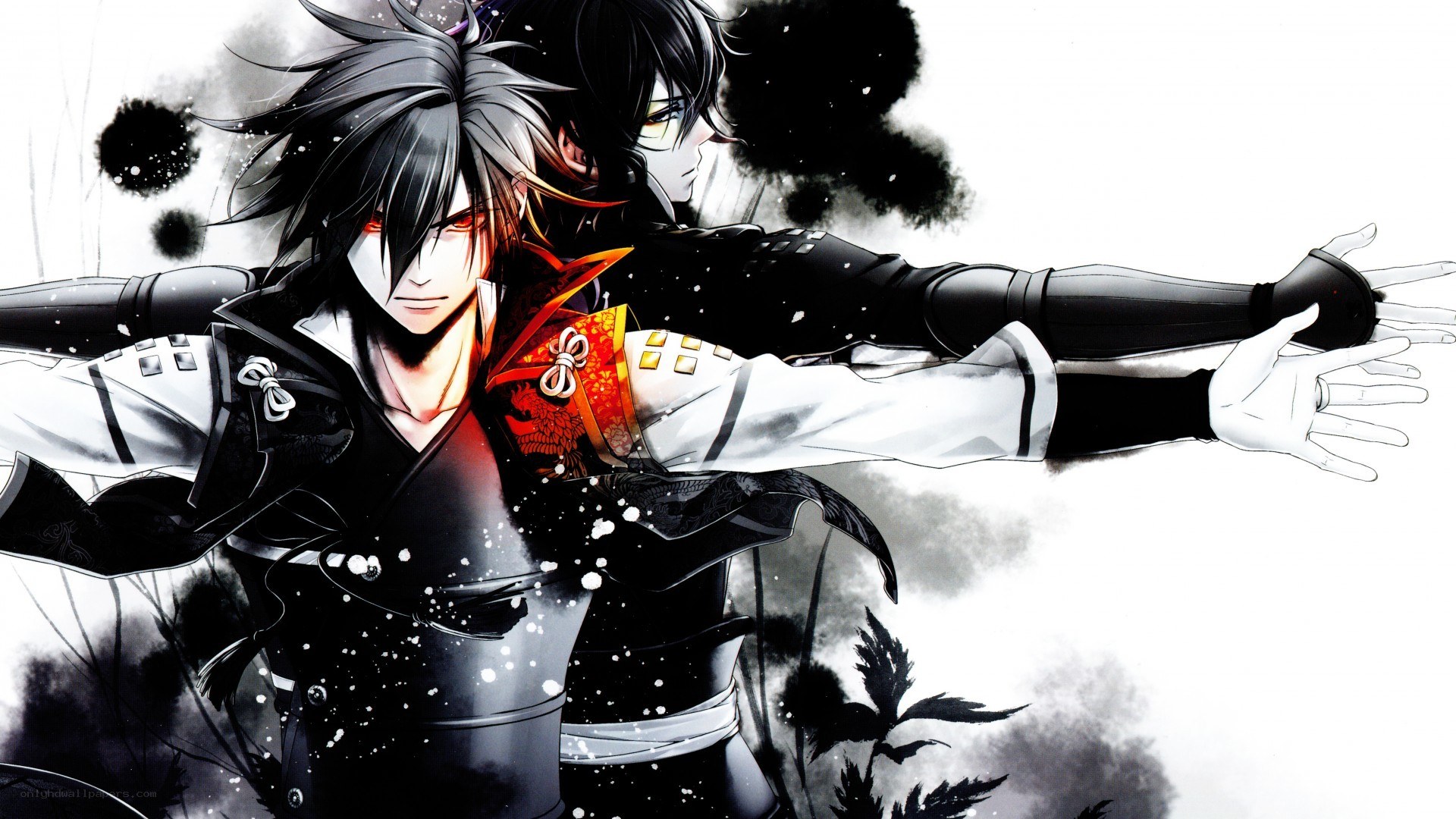 anime characters in dynamic pose