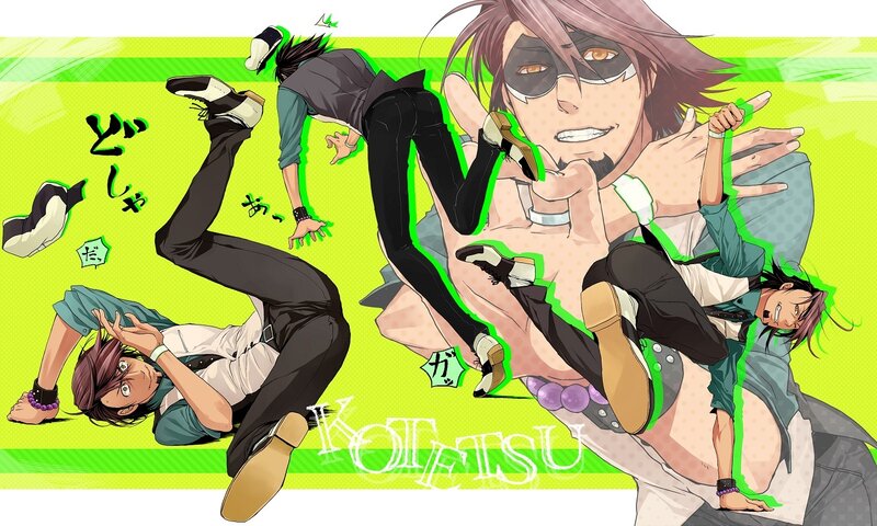 anime characters in dynamic poses