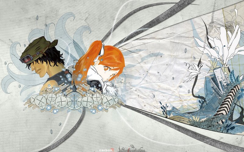 anime characters in dynamic scene