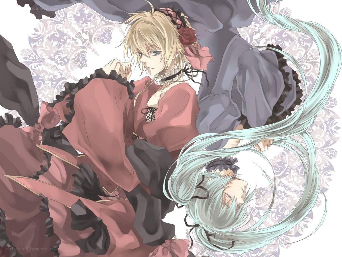 anime characters in elaborate dresses