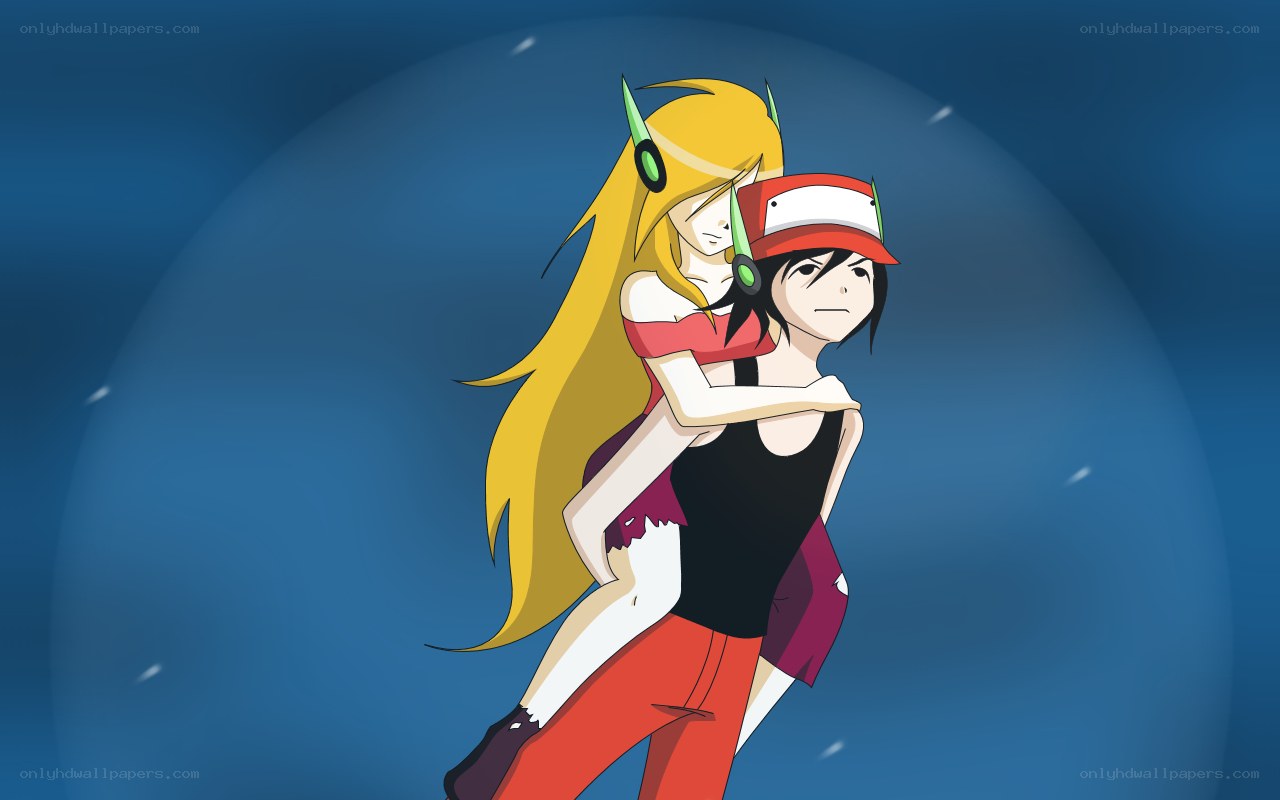 anime characters in embrace