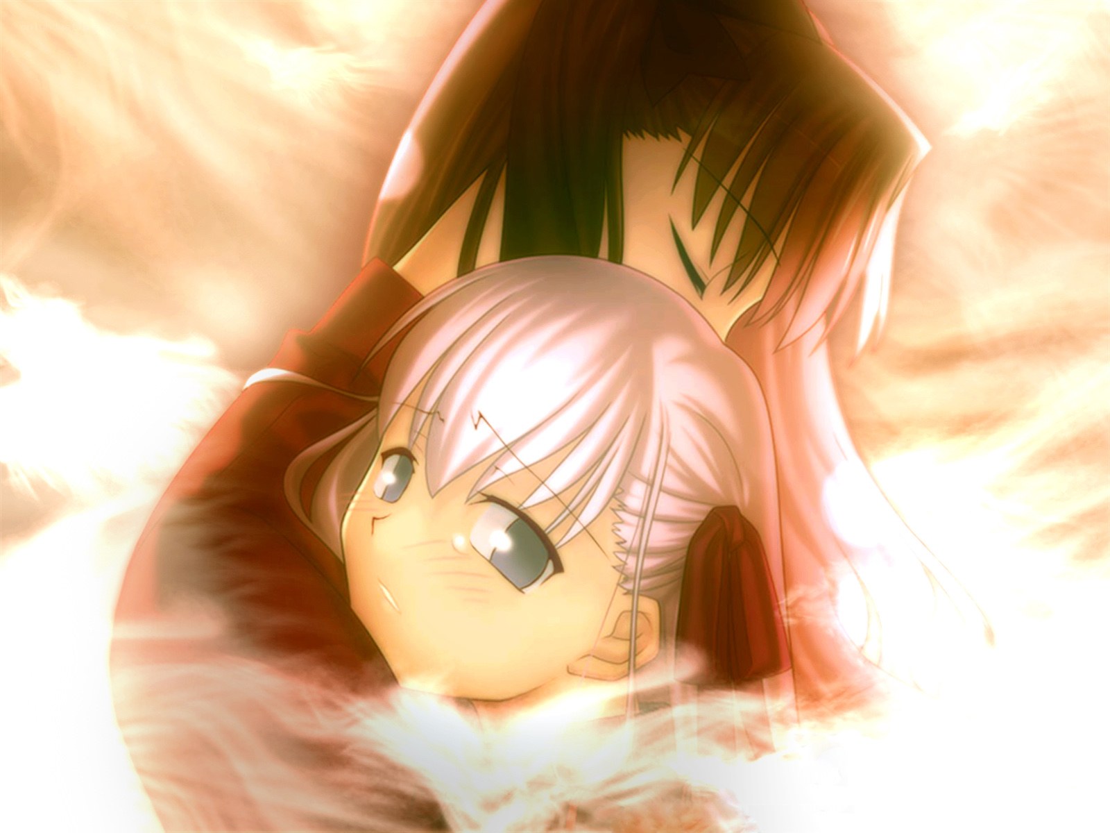 anime characters in embrace