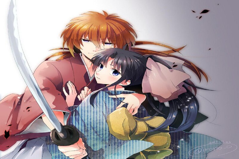 Anime Characters in Embrace — Orange