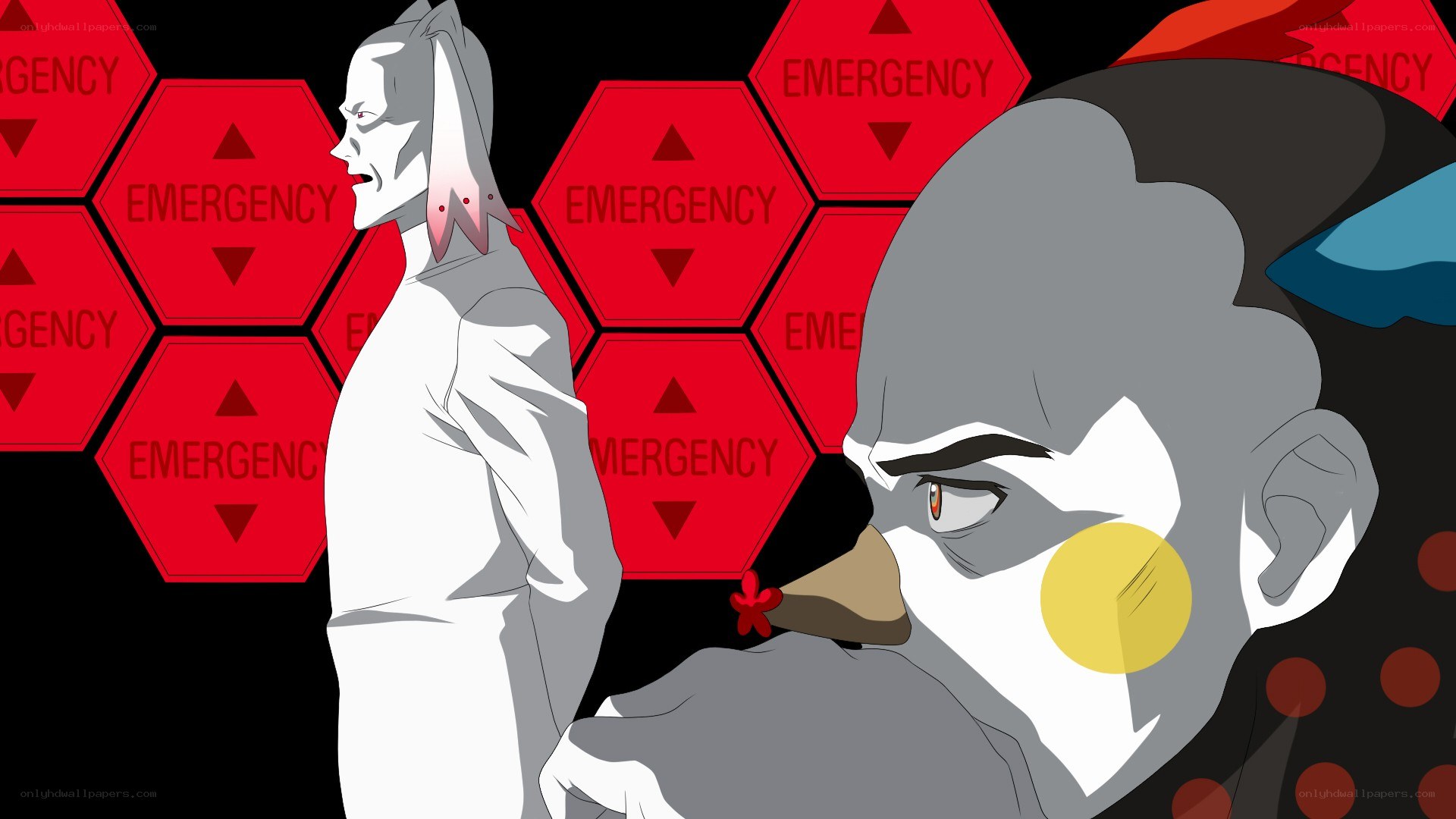 Anime characters in emergency scene