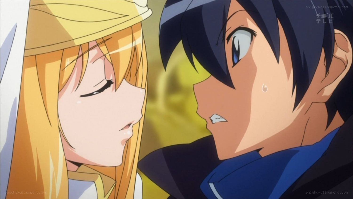 anime characters in emotional moment