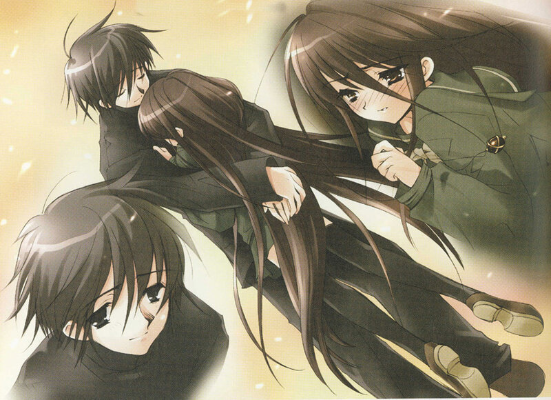 anime characters in emotional scene