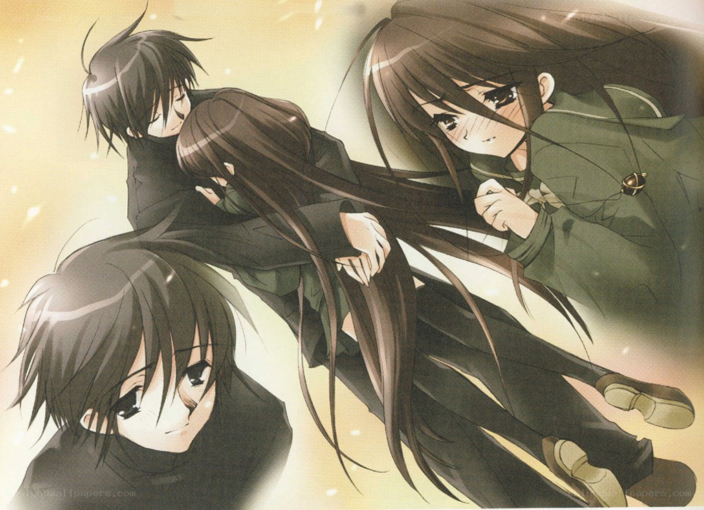 anime characters in emotional scene