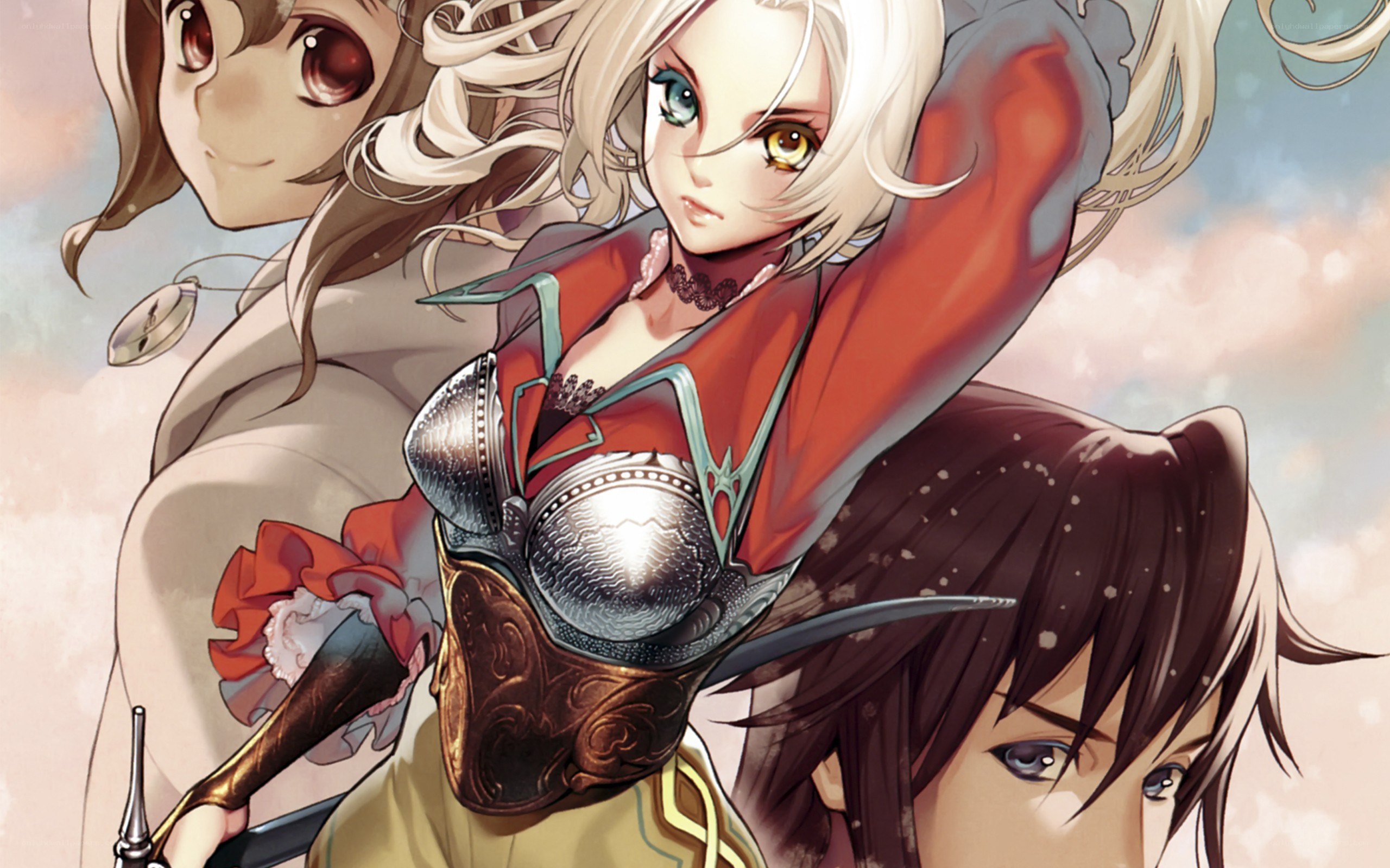 anime characters in fantasy armor