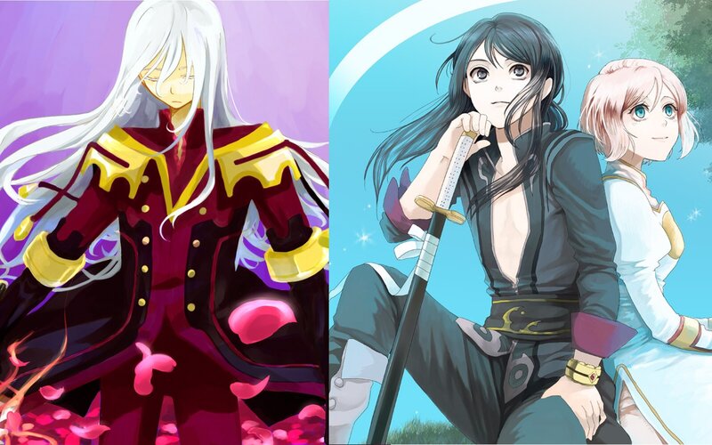anime characters in fantasy attire