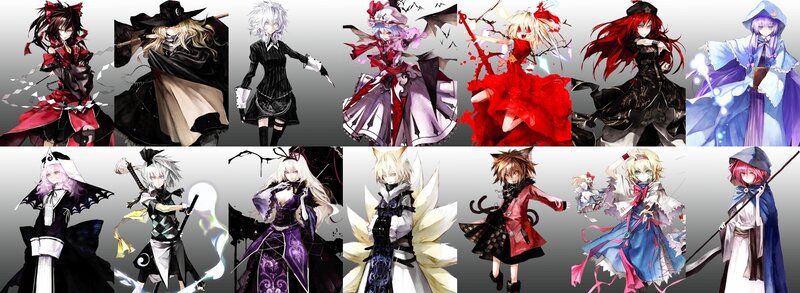Anime Characters in Fantasy Outfits — Black