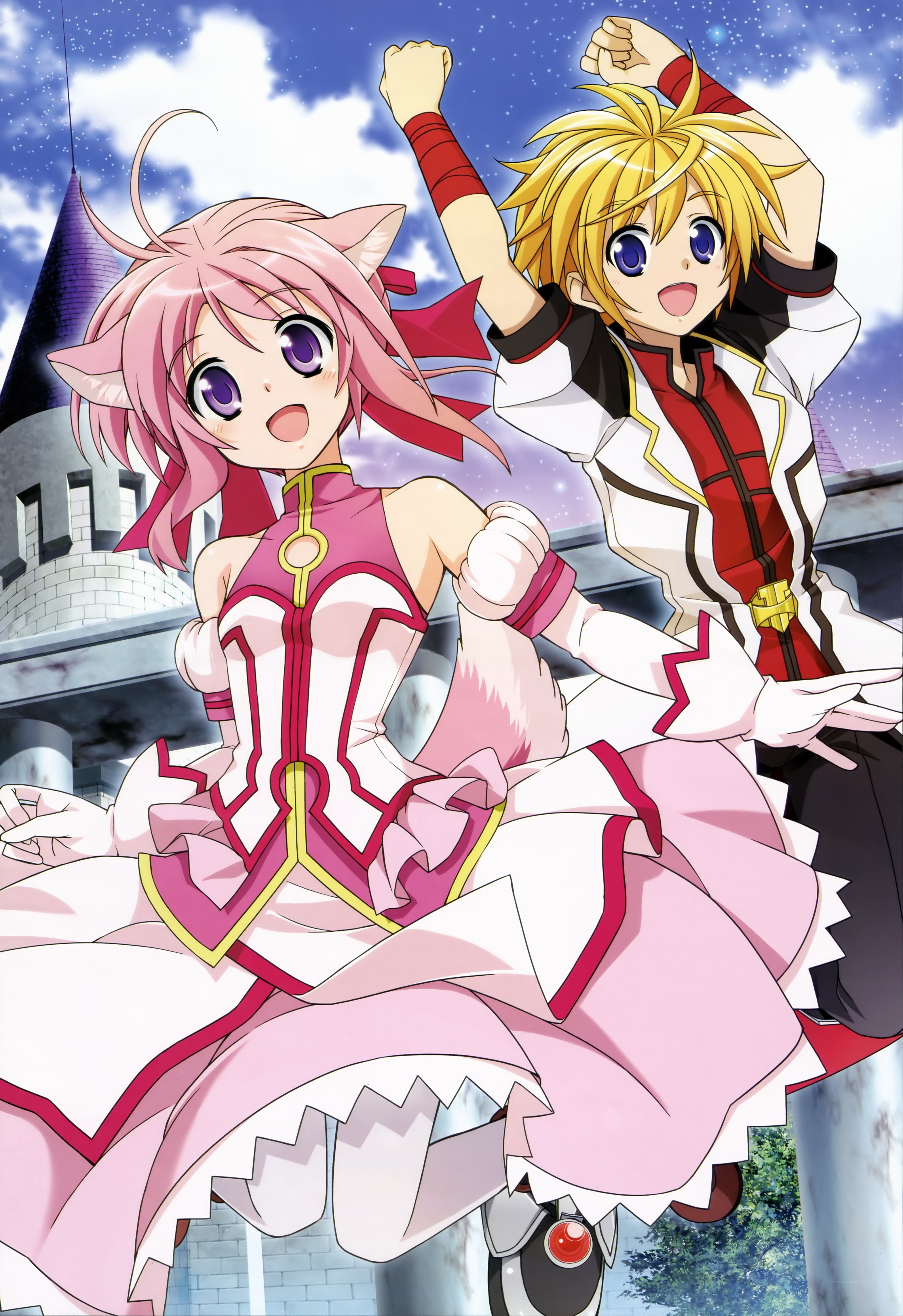 anime characters in fantasy setting