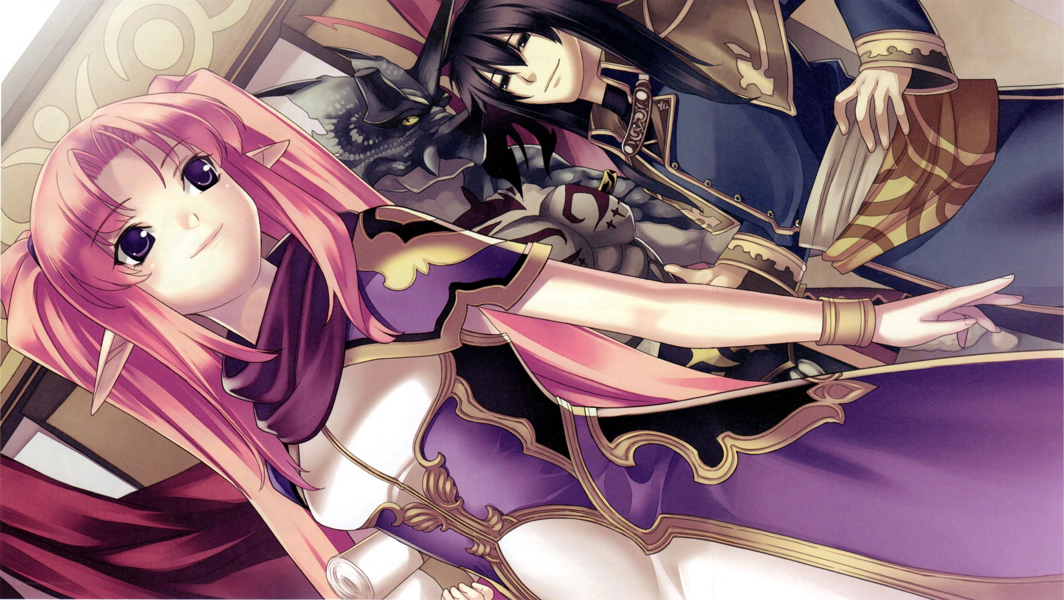 anime characters in fantasy setting