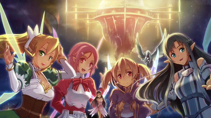 Anime Characters in Fantasy Setting — Purple, Dramatic