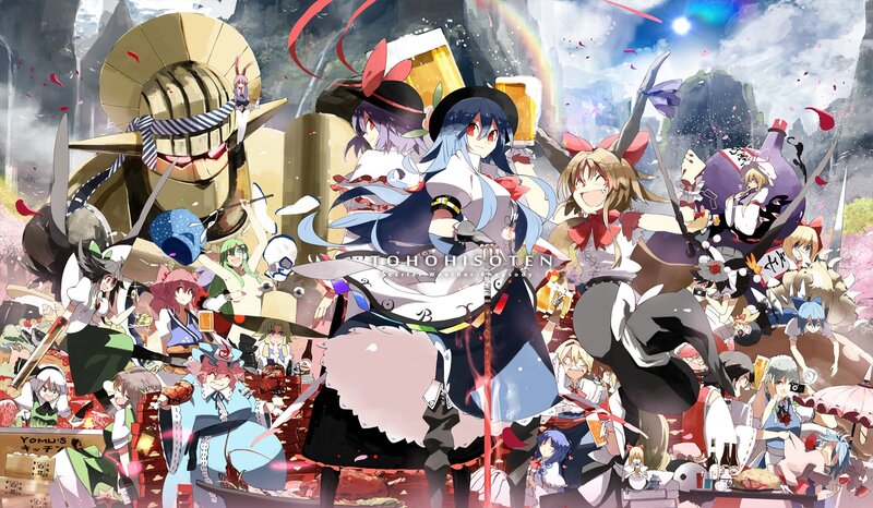 Anime Characters in Festival — Blue