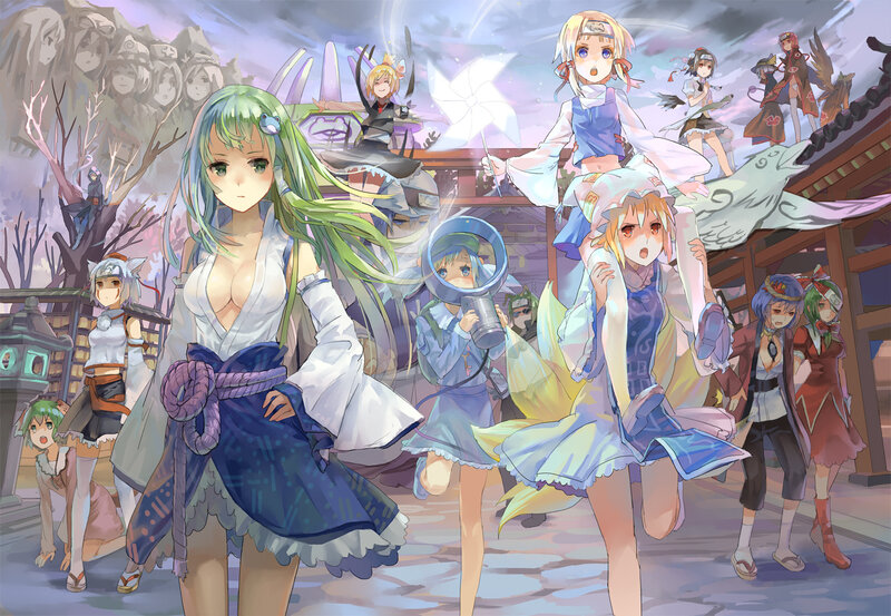 Anime Characters in Festival — Green
