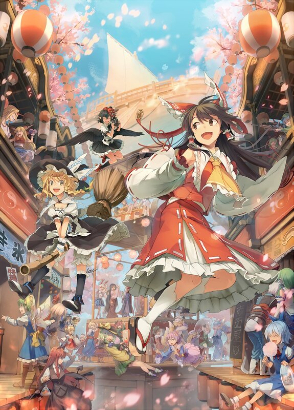 Anime Characters in Festival — Red