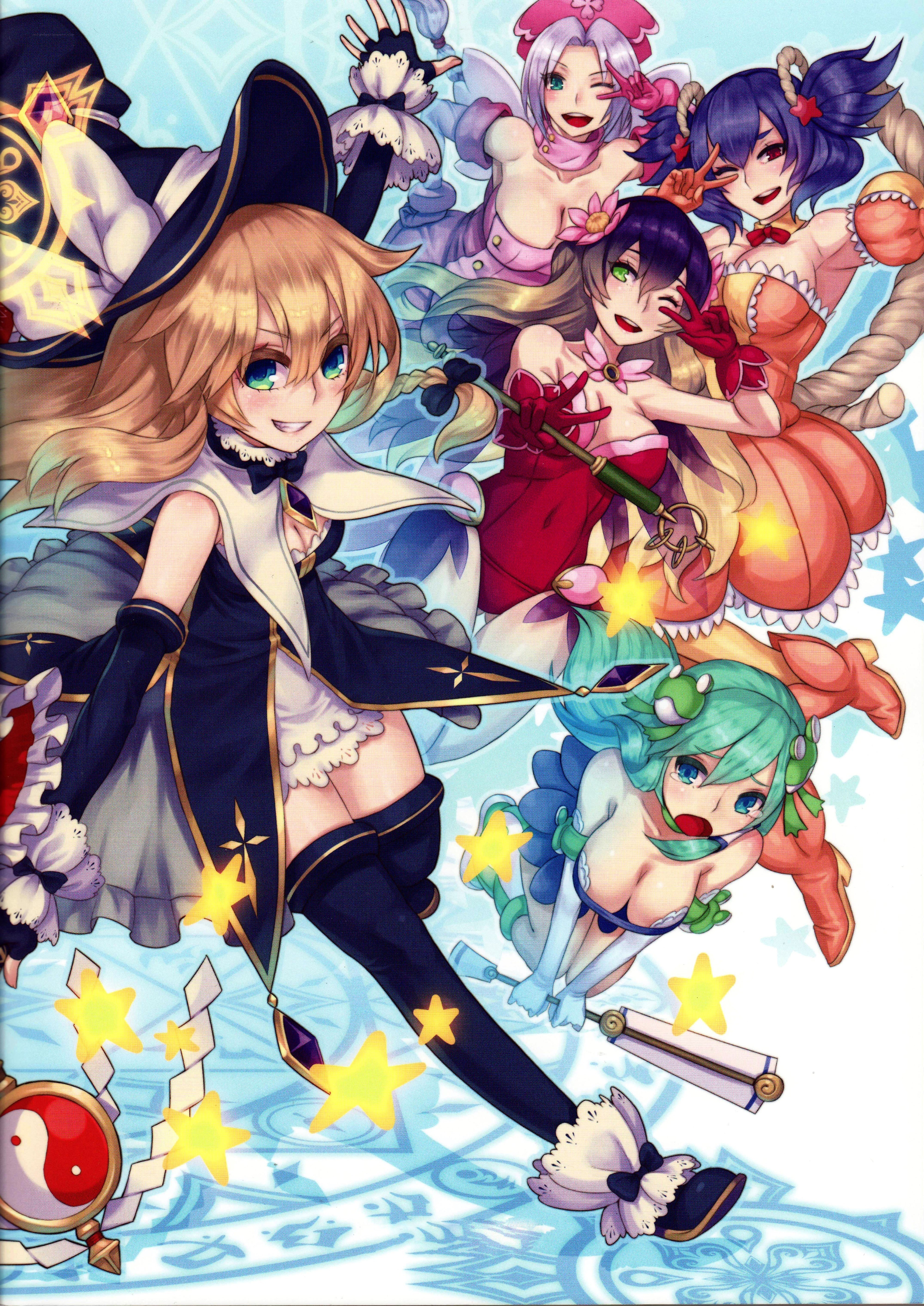anime characters in festive outfits