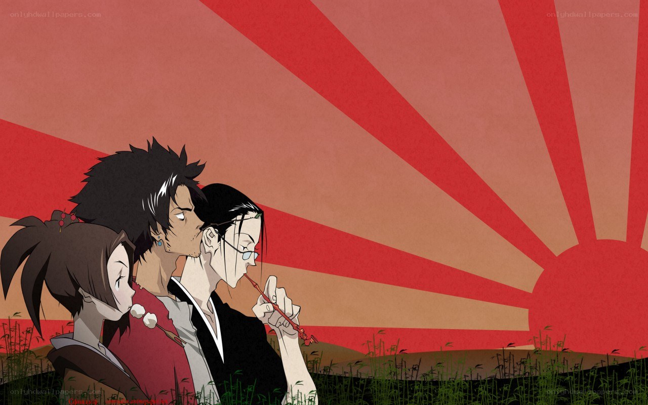 anime characters in field
